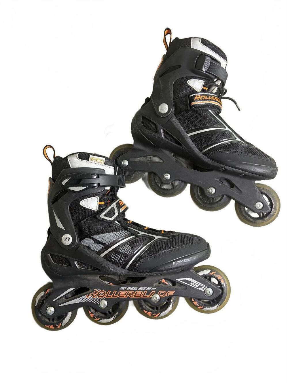 Rollerblade Inline Skates Size 8 / 40.5  Black and Orange Adjustable Fitness/